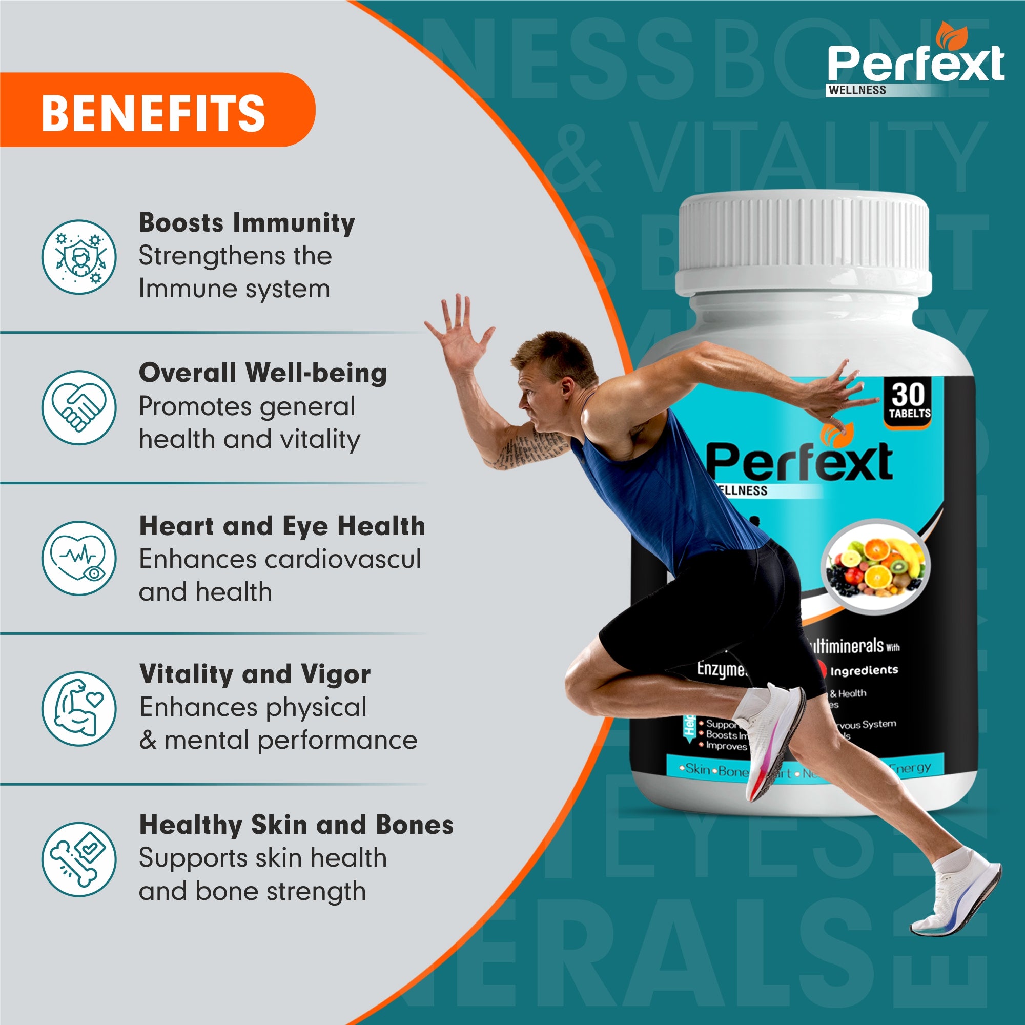 Perfext Life Ayurvedic Multivitamins & Multiminerals - Enhance Vitality & Immunity (Unisex)