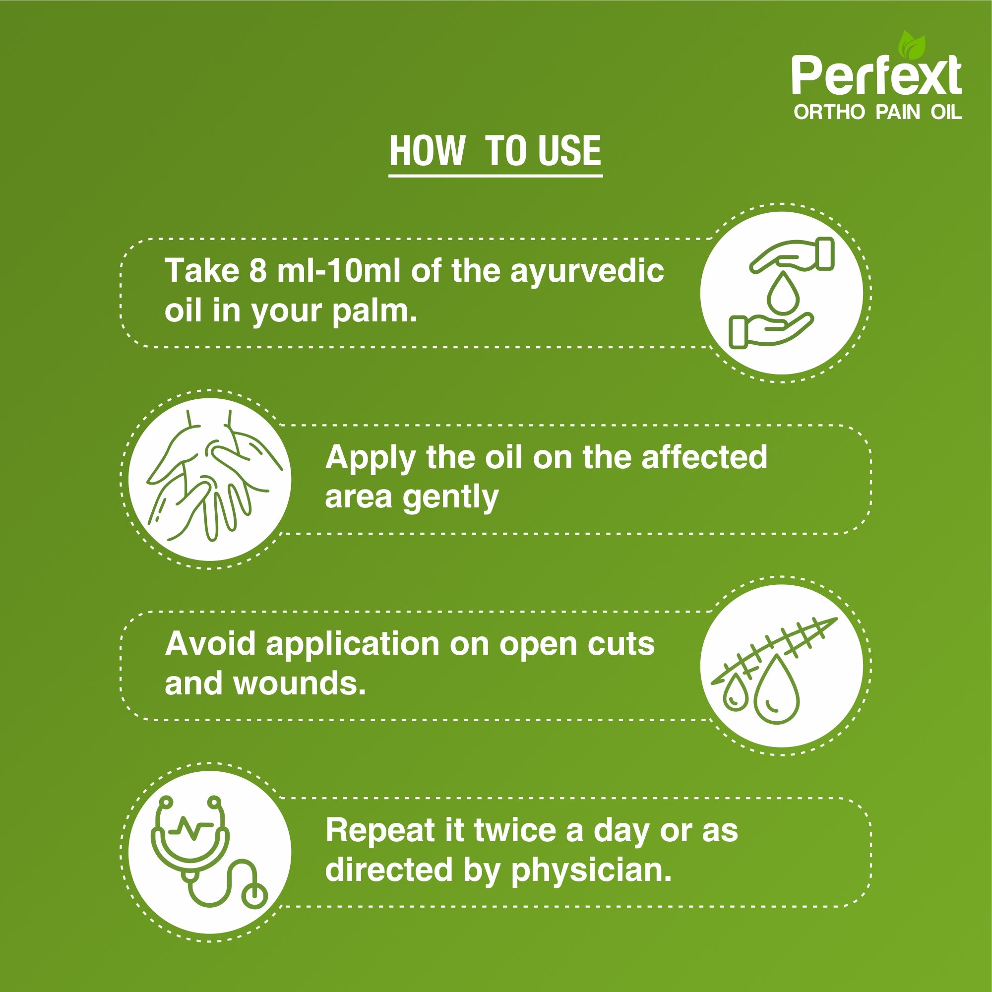 Perfext life Ayurvedic Ortho Pain Relief Oil for Senior Citizens | Cures Muscle, Joint & Knee Pain