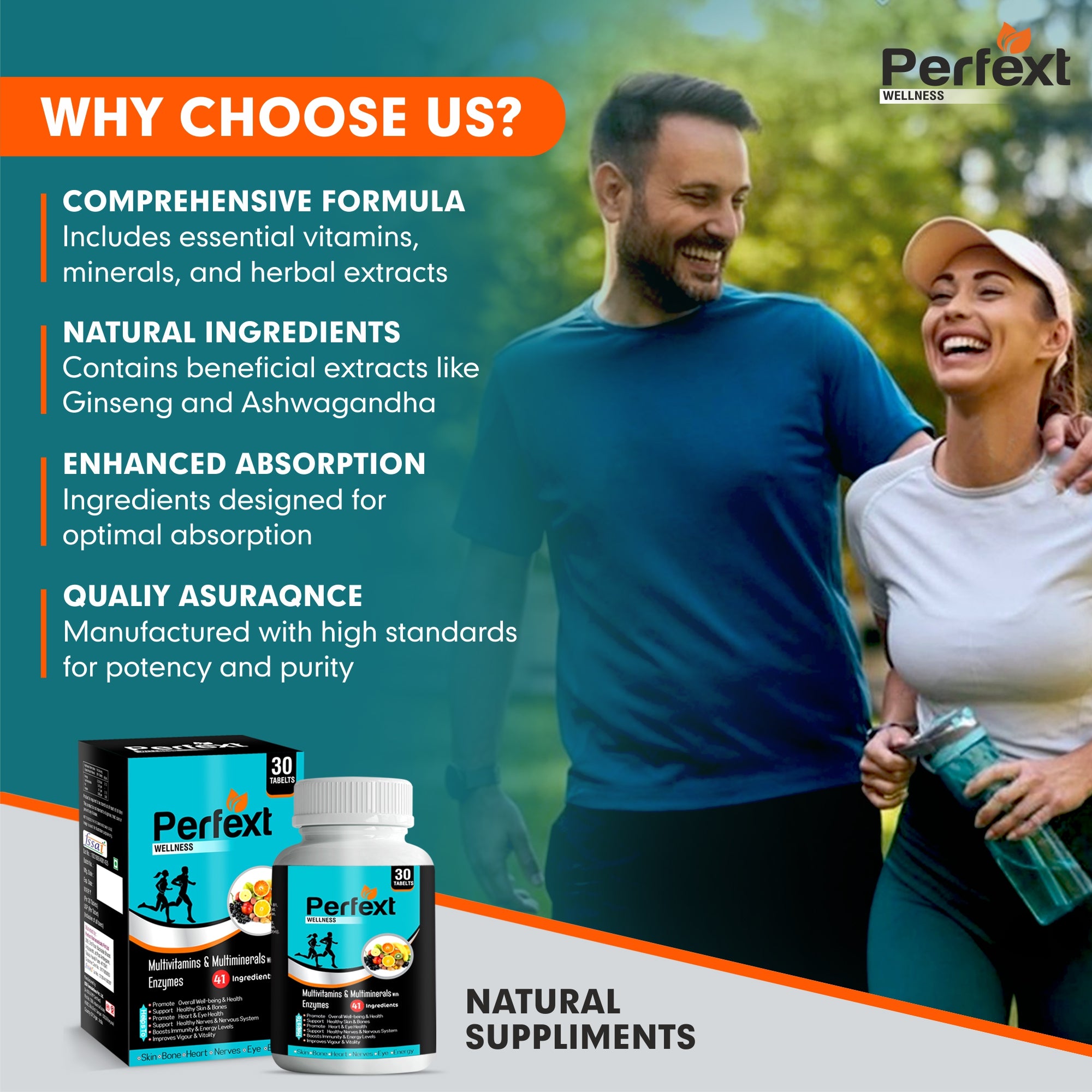 Perfext Life Energy & Wellness Combo: Free Multivitamin With Ayurvedic Cap-sules