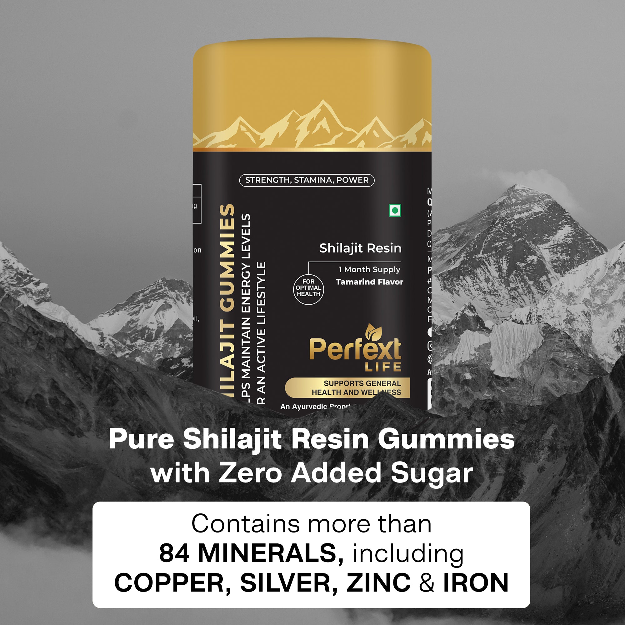Shilajit Gummies - Pure Shilajit & KSM-66 Ashwagandha Boosts Stamina & Strength