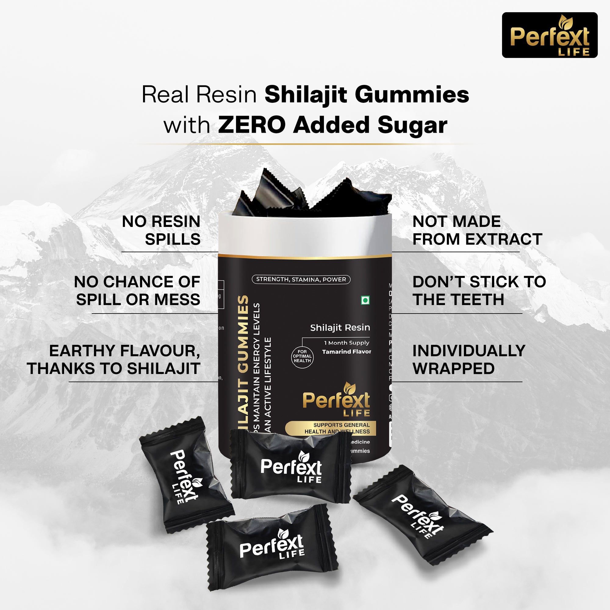 Shilajit Gummies - Pure Shilajit & KSM-66 Ashwagandha Boosts Stamina & Strength