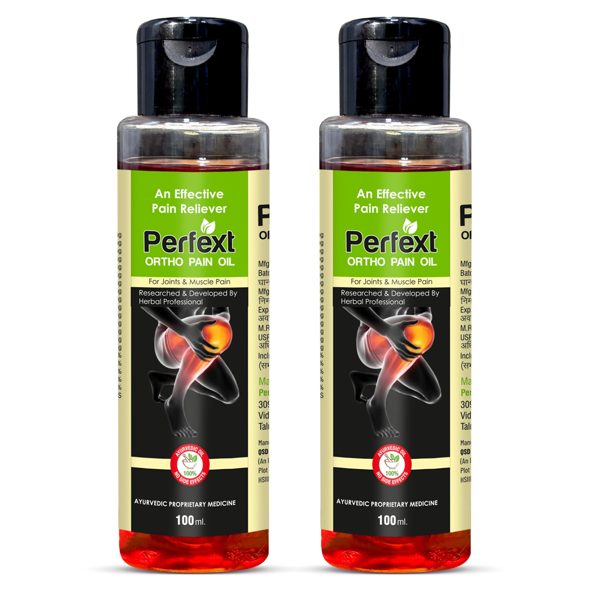 Perfext life Ayurvedic Ortho Pain Relief Oil for Senior Citizens | Cures Muscle, Joint & Knee Pain
